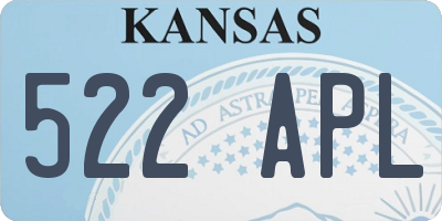 KS license plate 522APL
