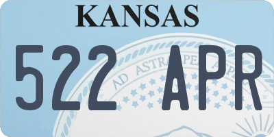 KS license plate 522APR