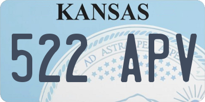 KS license plate 522APV