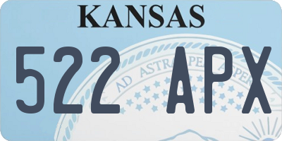 KS license plate 522APX