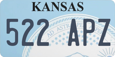 KS license plate 522APZ