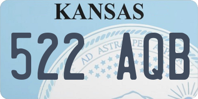 KS license plate 522AQB
