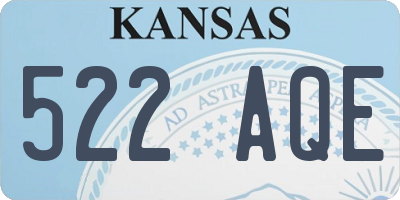 KS license plate 522AQE