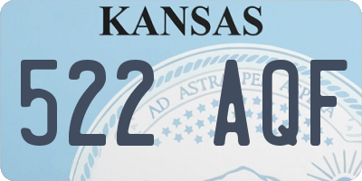 KS license plate 522AQF