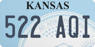 KS license plate 522AQI