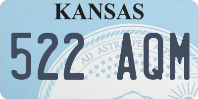 KS license plate 522AQM