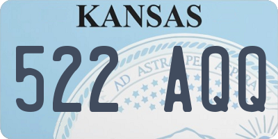 KS license plate 522AQQ