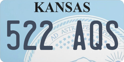 KS license plate 522AQS