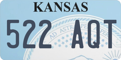 KS license plate 522AQT
