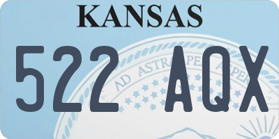 KS license plate 522AQX