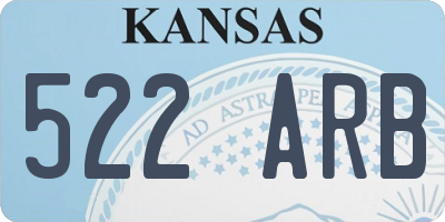 KS license plate 522ARB
