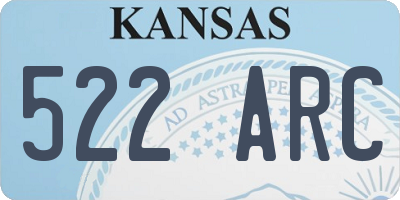 KS license plate 522ARC