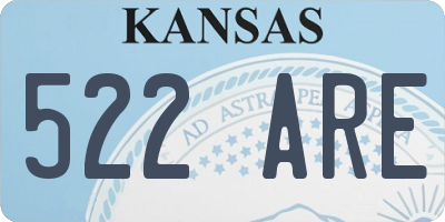 KS license plate 522ARE
