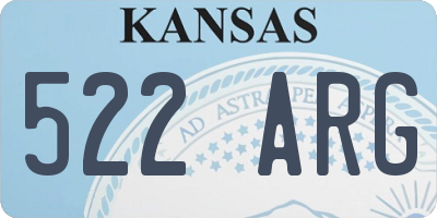 KS license plate 522ARG