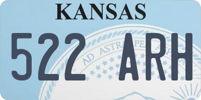 KS license plate 522ARH