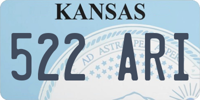 KS license plate 522ARI