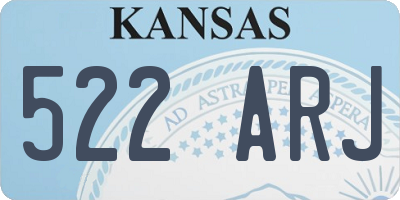 KS license plate 522ARJ