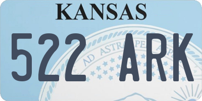 KS license plate 522ARK