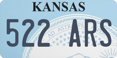 KS license plate 522ARS