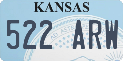KS license plate 522ARW