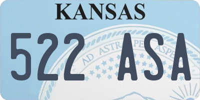 KS license plate 522ASA