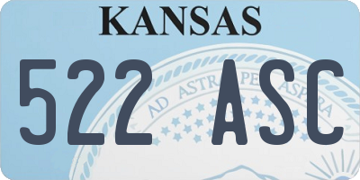 KS license plate 522ASC