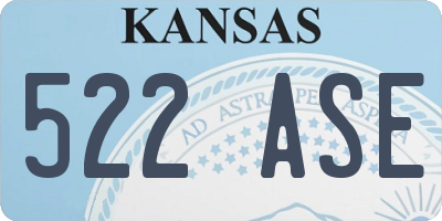 KS license plate 522ASE
