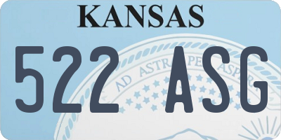 KS license plate 522ASG
