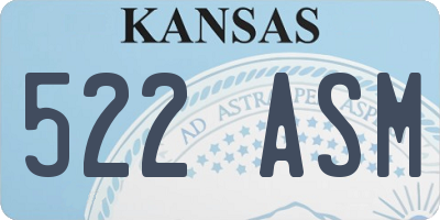 KS license plate 522ASM