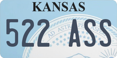 KS license plate 522ASS