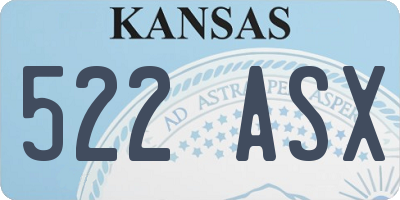 KS license plate 522ASX