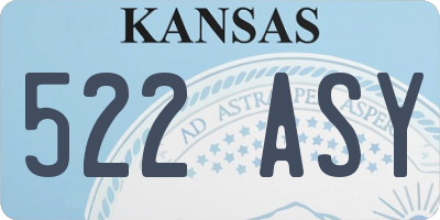 KS license plate 522ASY