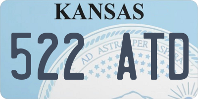 KS license plate 522ATD