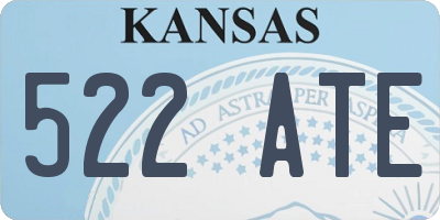 KS license plate 522ATE