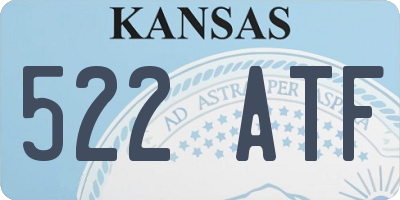 KS license plate 522ATF