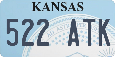 KS license plate 522ATK