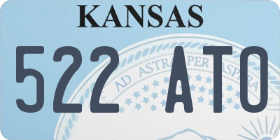 KS license plate 522ATO