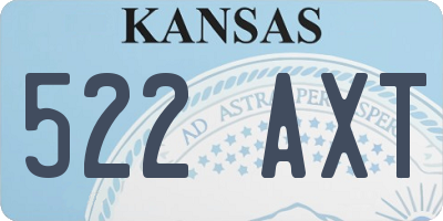 KS license plate 522AXT