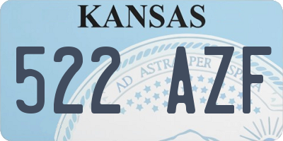 KS license plate 522AZF
