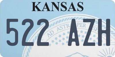 KS license plate 522AZH
