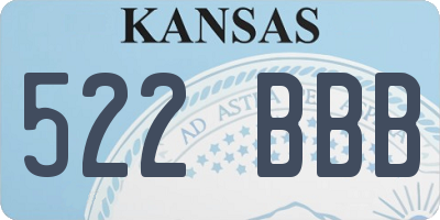 KS license plate 522BBB