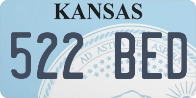 KS license plate 522BED