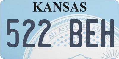 KS license plate 522BEH