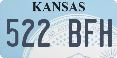 KS license plate 522BFH