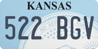 KS license plate 522BGV