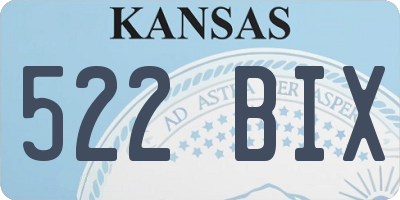 KS license plate 522BIX