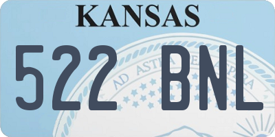 KS license plate 522BNL