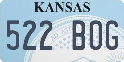 KS license plate 522BOG