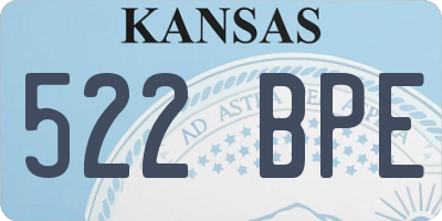 KS license plate 522BPE