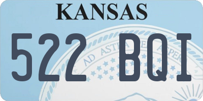 KS license plate 522BQI